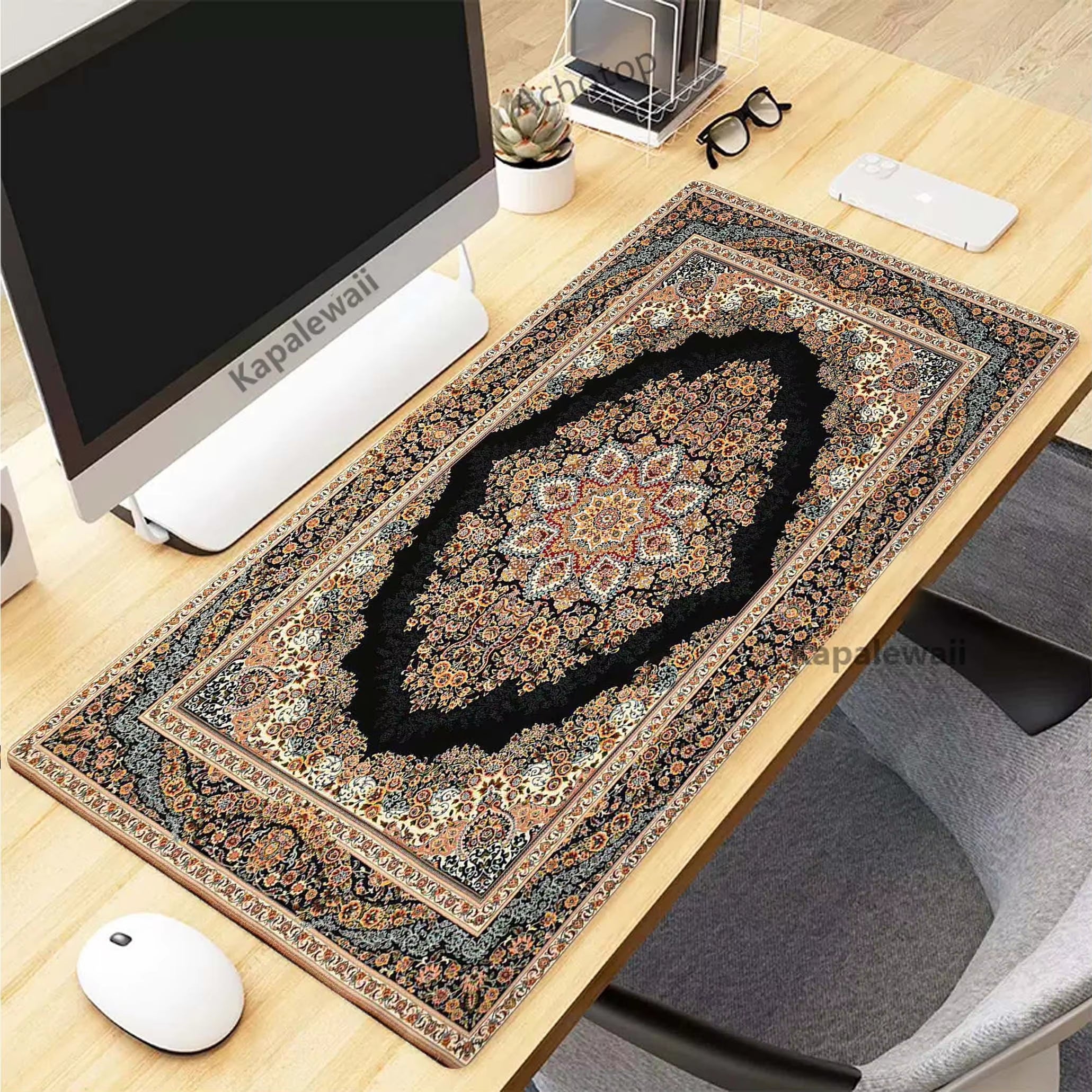 Retro Persian Carpet Mouse Pad for PC Gamer Rubber Keyboard Gaming Speed Mouse Mat Office Desk Mat