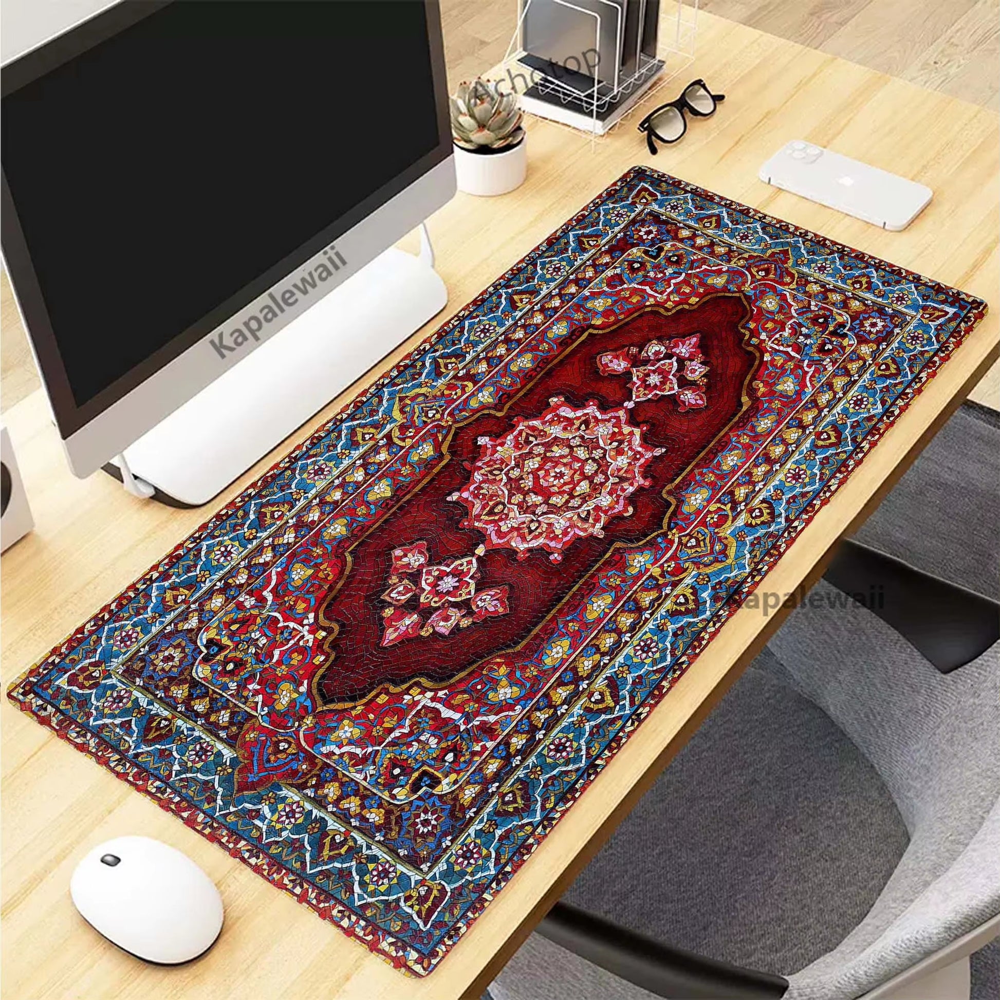 Retro Persian Carpet Mouse Pad for PC Gamer Rubber Keyboard Gaming Speed Mouse Mat Office Desk Mat