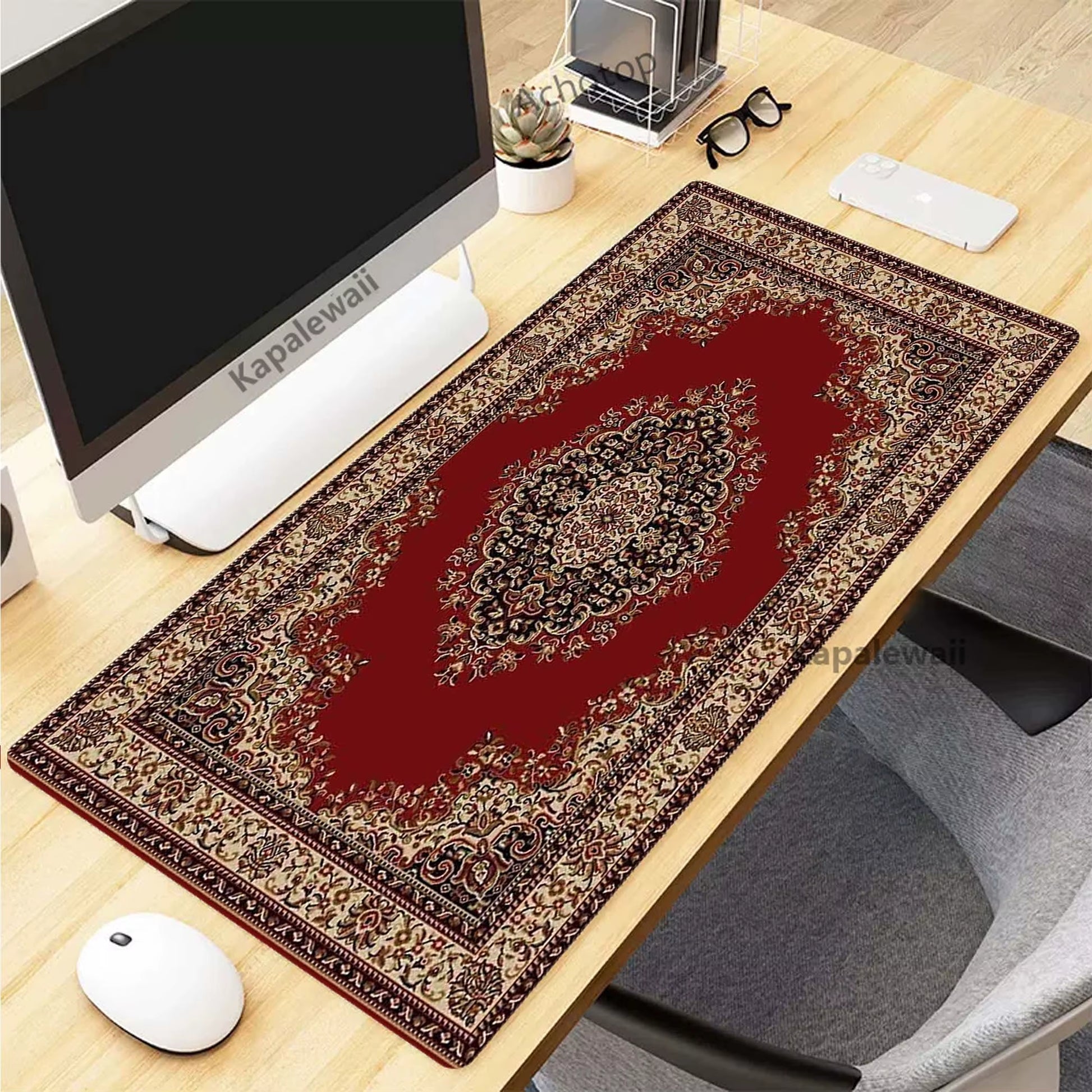 Retro Persian Carpet Mouse Pad for PC Gamer Rubber Keyboard Gaming Speed Mouse Mat Office Desk Mat