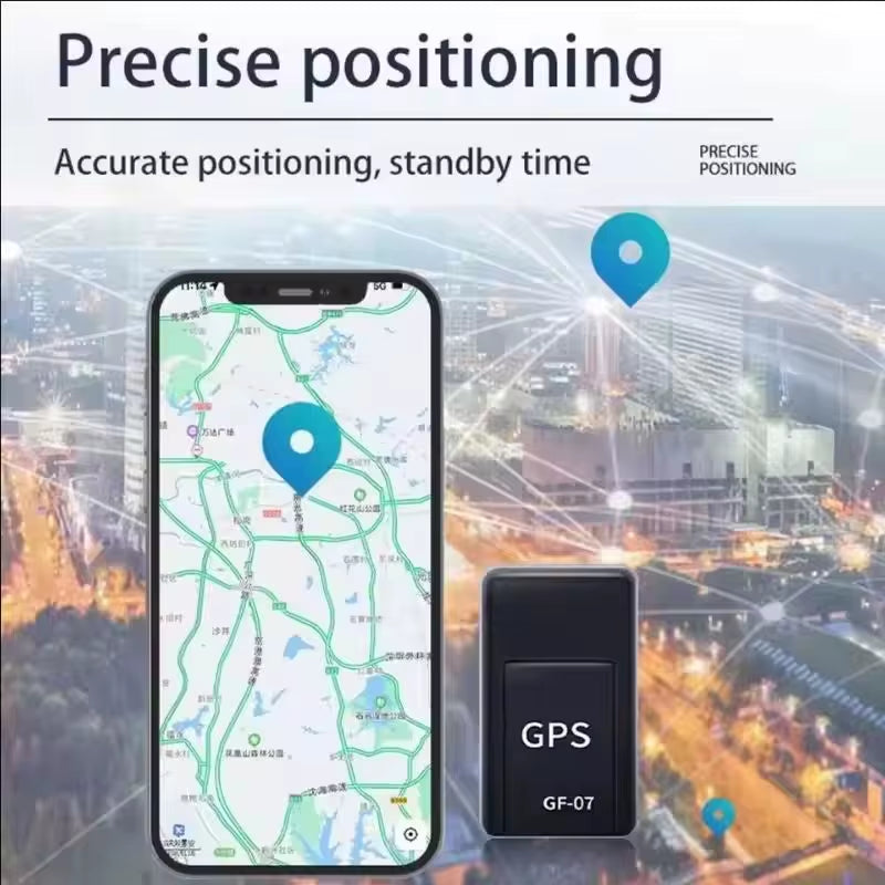 GPS Tracker GF07: Mini Magnetic Vehicle Locator for Motorcycles, Pets, Children, and Seniors with Mobile App Integration