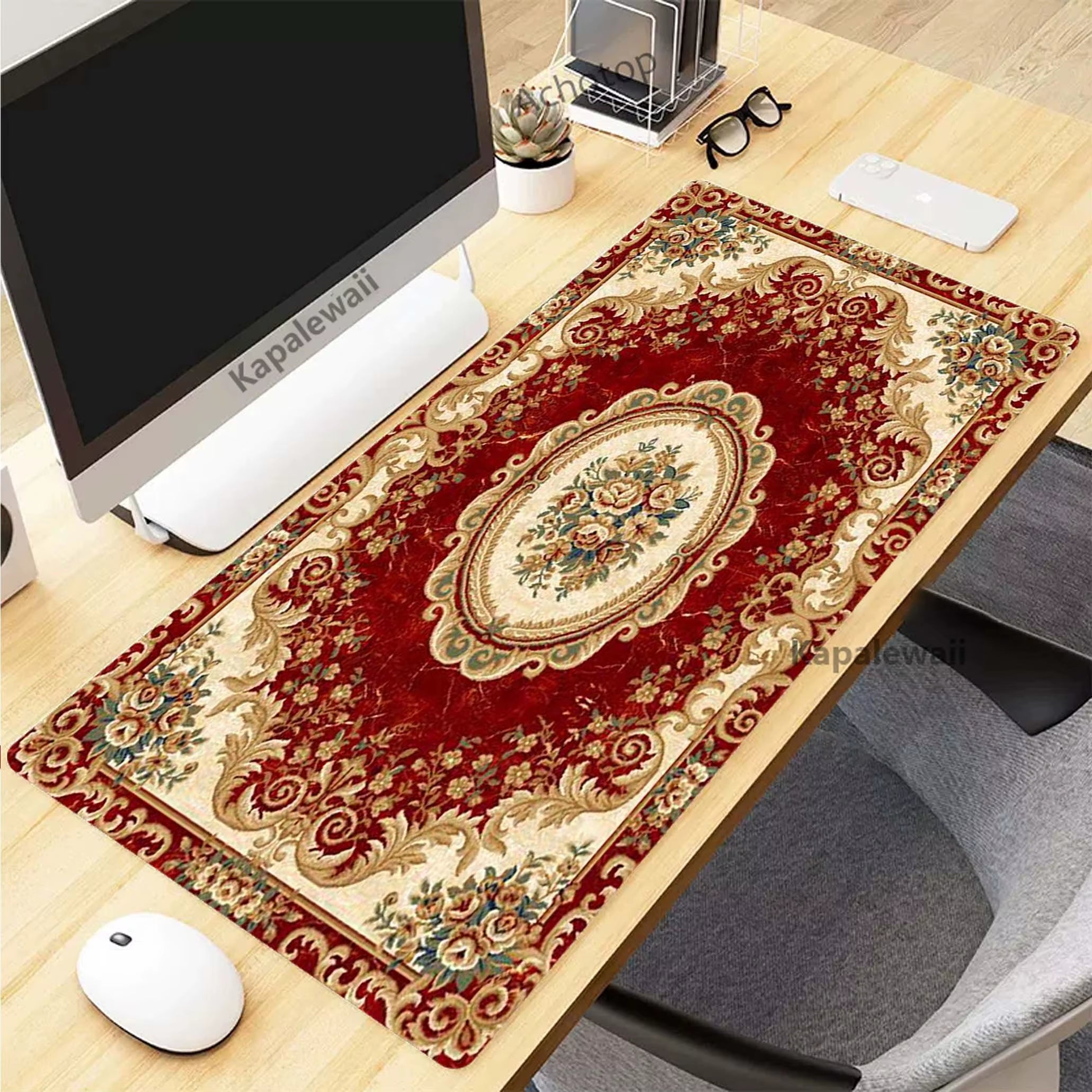 Retro Persian Carpet Mouse Pad for PC Gamer Rubber Keyboard Gaming Speed Mouse Mat Office Desk Mat