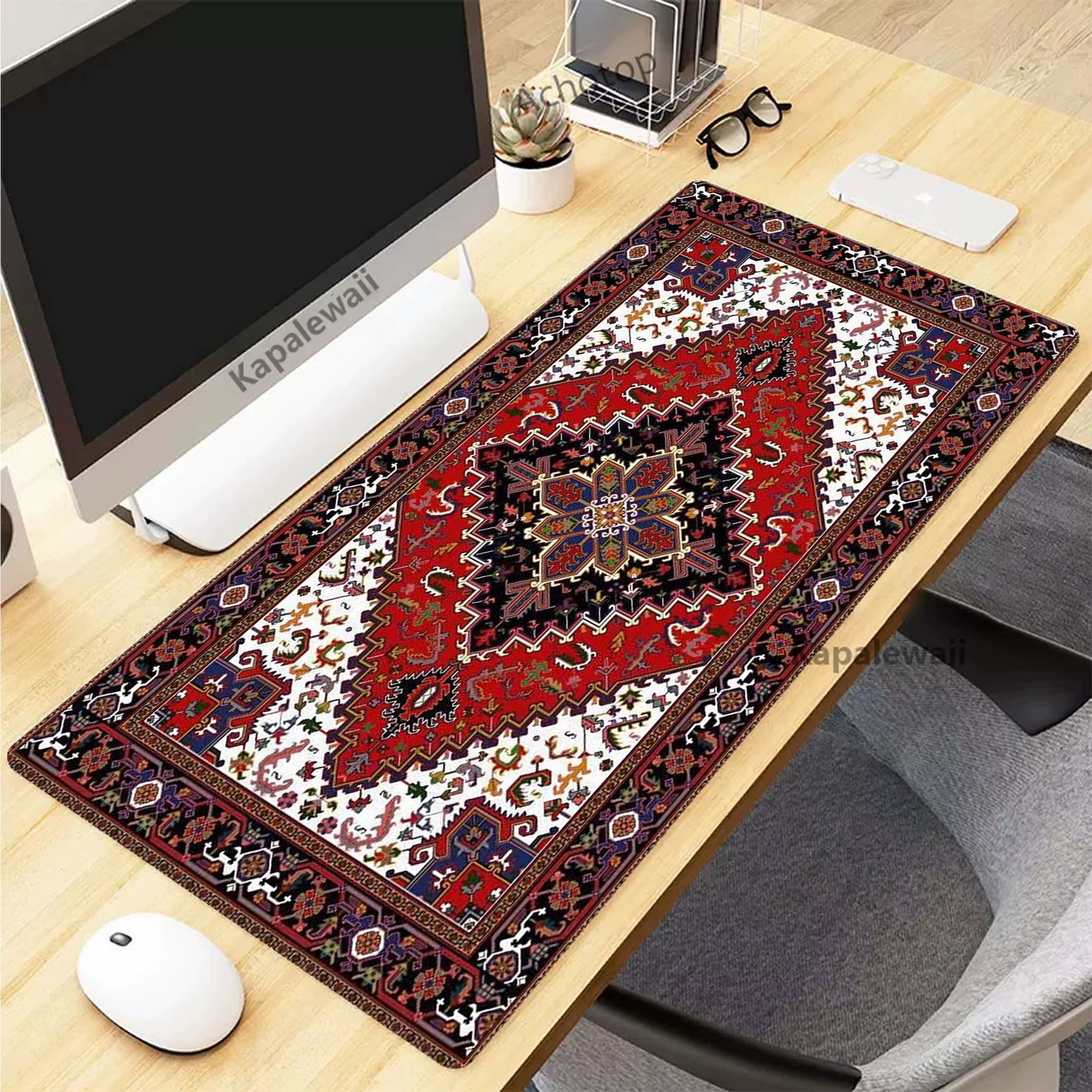 Retro Persian Carpet Mouse Pad for PC Gamer Rubber Keyboard Gaming Speed Mouse Mat Office Desk Mat