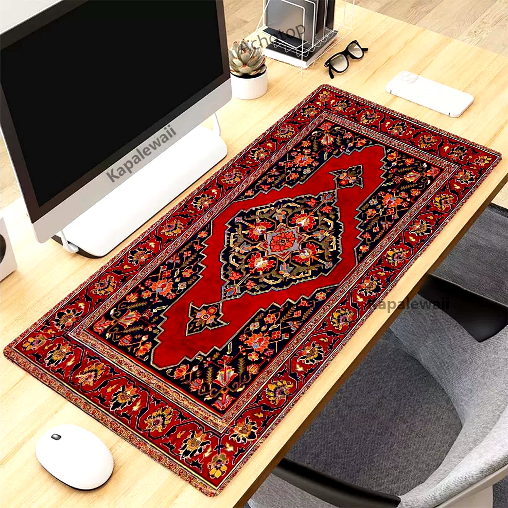 Retro Persian Carpet Mouse Pad for PC Gamer Rubber Keyboard Gaming Speed Mouse Mat Office Desk Mat