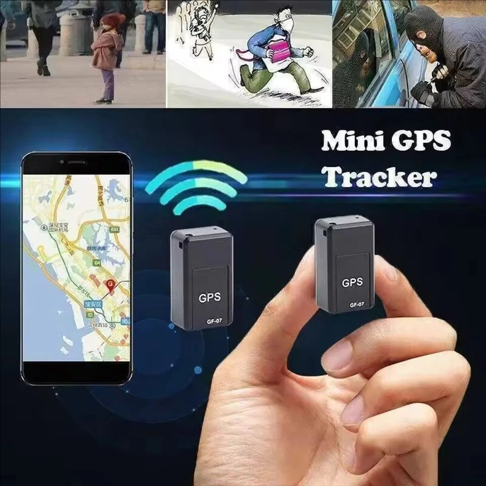 GPS Tracker GF07: Mini Magnetic Vehicle Locator for Motorcycles, Pets, Children, and Seniors with Mobile App Integration